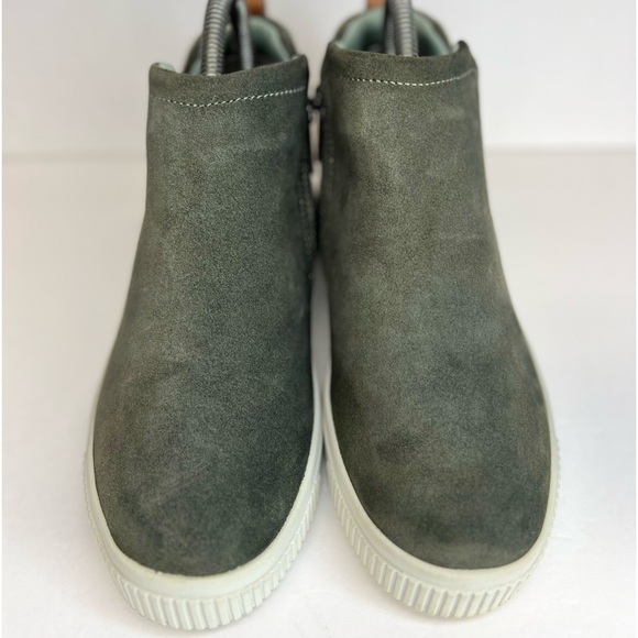 Ryka Vera 2 Womens Alpine Green/Deep Grey Suede Side Zip Wedge heel SNEAKER BOOT - Picture 4 of 15
